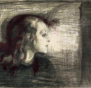 The Sick Child (1885-86) Lithography. Edvard Munch